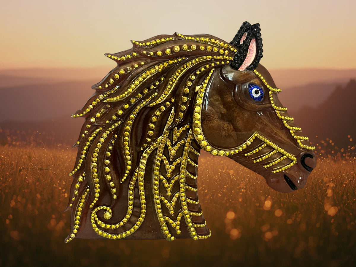Bedazzled Horse Wall Plaque