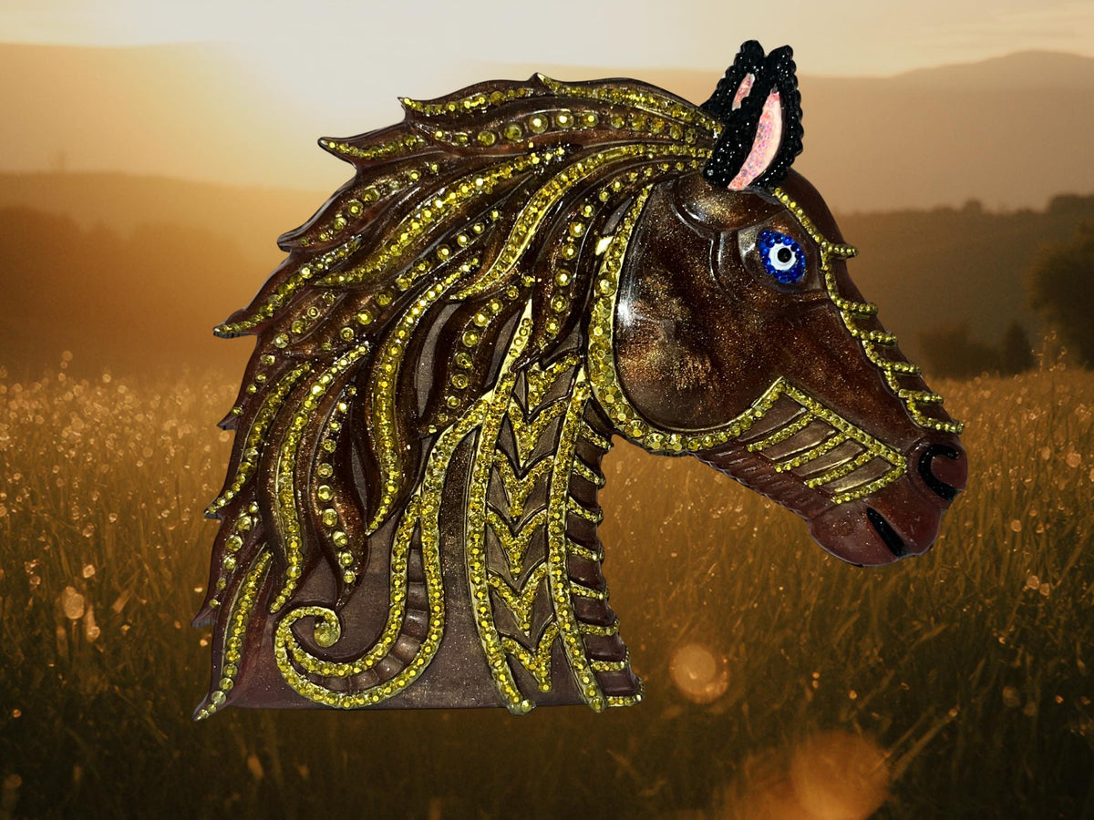 Bedazzled Horse Wall Plaque