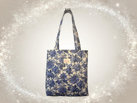 Quilted hand sewn tote bag